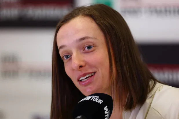 شفيونتيك في المؤتمر الصحافي (رويترز)