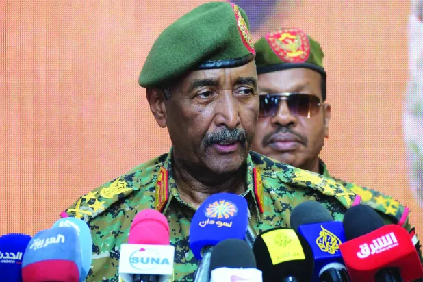 الفريق البرهان رئيس مجلس السيادة السوداني (أ.ف.ب)