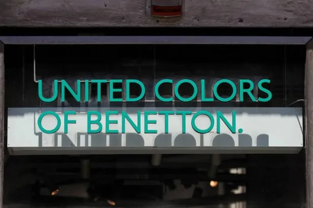  A logo of United Colors of Benetton is seen in front of a store in Rome, Italy, July 21, 2020. (Reuters) 