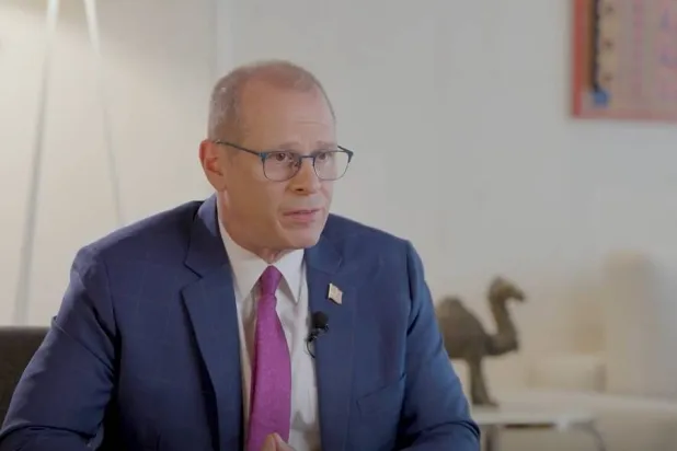 Regional spokesman for the US Department of State Samuel Warburg speaks to Asharq Al-Awsat. (Turki al-Aqaili)