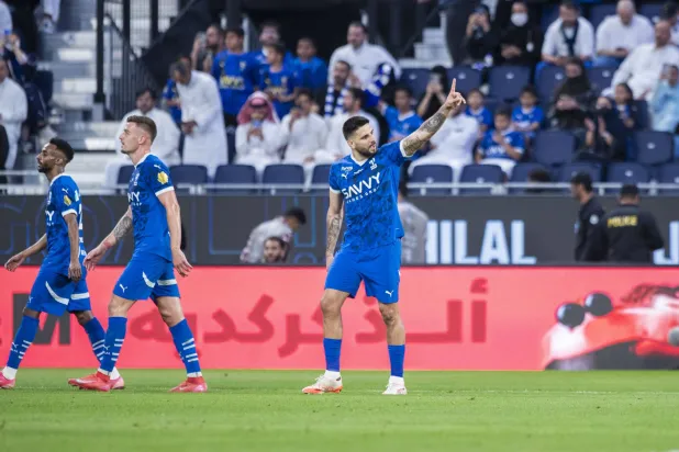 ميتروفيتش استمر في زيارة الشباك ورفع رصيده للهدف رقم 16 (تصوير: يزيد السمراني) 