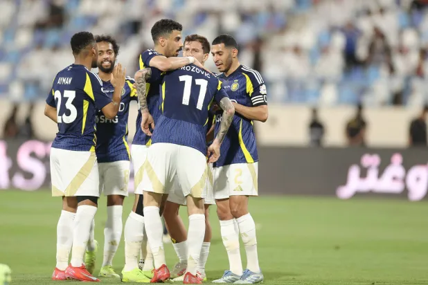 أمطر النصر شباك الأخدود بنتيجة كبيرة (تصوير: عدنان مهدلي) 