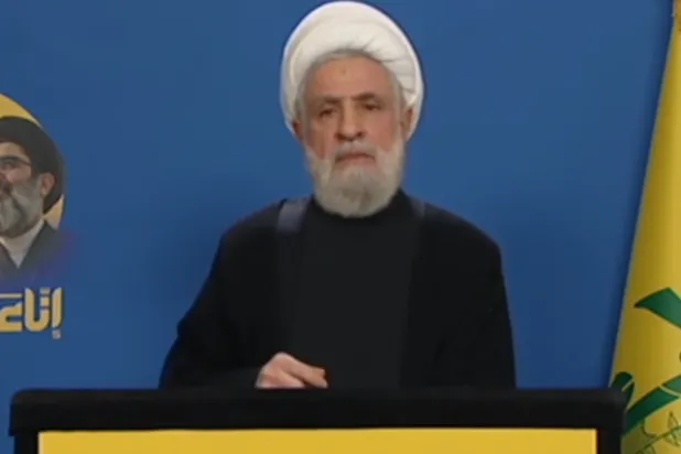 أمين عام «حزب الله» نعيم قاسم (الوكالة الوطنية للإعلام)