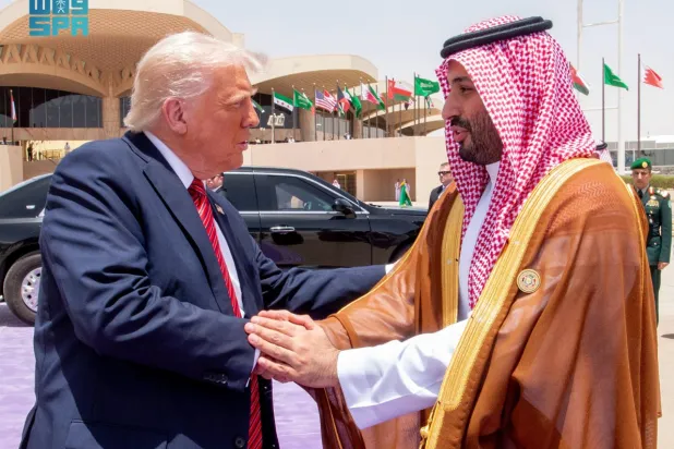 ولي العهد السعودي في وداع الرئيس ترمب (واس)