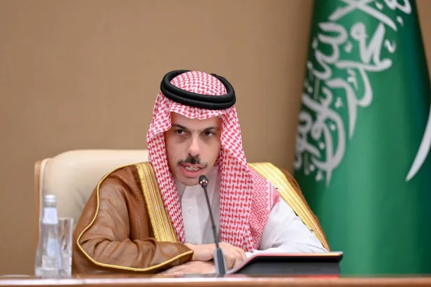 وزير الخارجية السعودي خلال المؤتمر الصحافي (تصوير: بشير صالح)