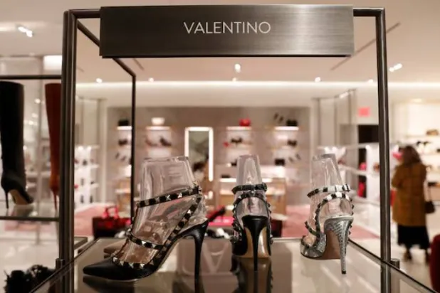 Designer Valentino shoes are seen on display at the Nordstrom flagship store during a media preview in New York, US, October 21, 2019. REUTERS/Shannon Stapleton/File Photo