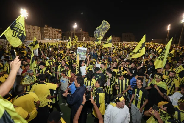 عاشت جماهير الاتحاد فرحة كبرى (تصوير: عدنان مهدلي) 