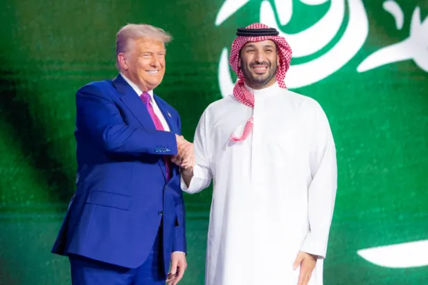 Prens Muhammed bin Salman ve Başkan Trump, Suudi-Amerikan Yatırım Forumunda (SPA) 