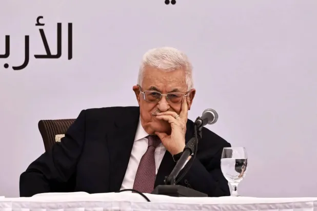 Palestinian President Mahmoud Abbas at a cancer center opening in Ramallah on Wednesday (AFP) 