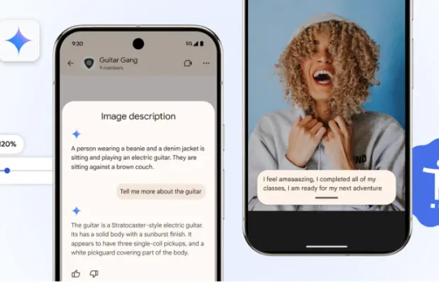 «غوغل» تُطلق ميزات مدعومة بالذكاء الاصطناعي لتعزيز الوصول منها «TalkBack» والتسميات التوضيحية و«كروم»