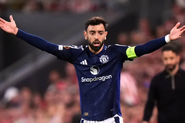 برونو فرنانديز قائد مانشستر يونايتد (د.ب.أ)