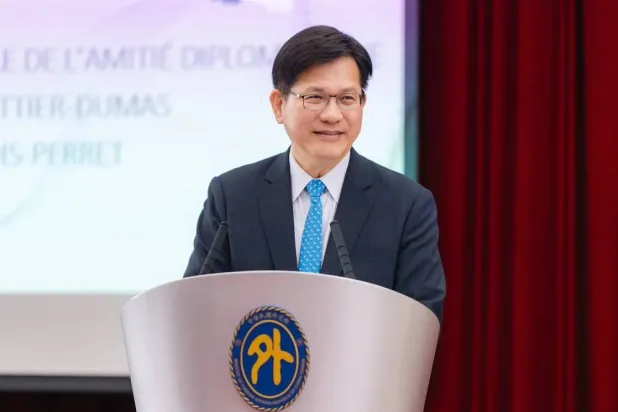 Taiwan’s Foreign Minister Dr. Lin Chia-Lung. (Asharq Al-Awsat)