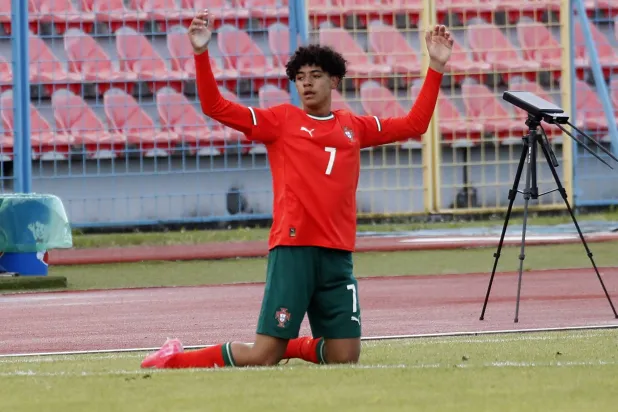 رونالدو جونيور سجل أول أهدافه في أول مشاركة له مع منتخب البرتغال (إ.ب.أ)