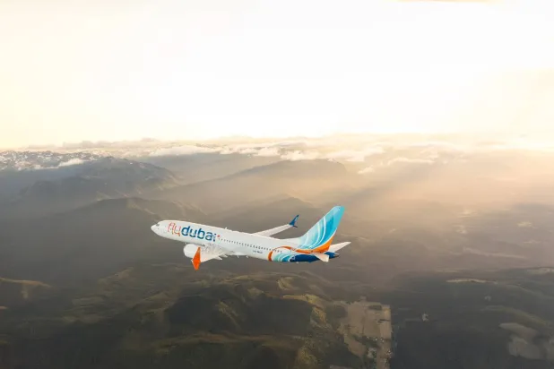 طائرة «فلاي دبي» (الشرق الأوسط)