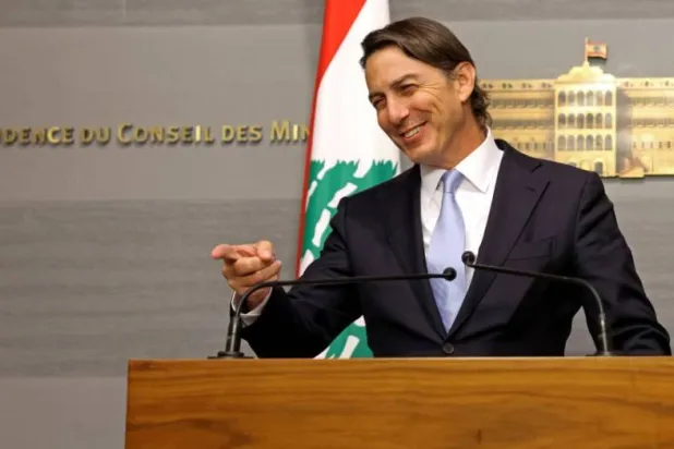 AFP file photo of Amos Hochstein speaking to reporters at the Grand Serail in Beirut, Lebanon 