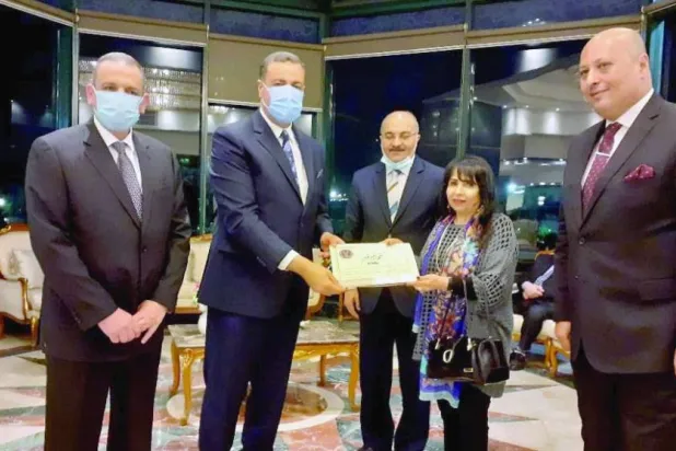 جانب من الاحتفاء بأحدث أعمالها (الشرق الأوسط)