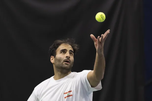 بنجامين حسن بات أول لاعب لبناني يتأهل إلى رولان غاروس (أ.ب)