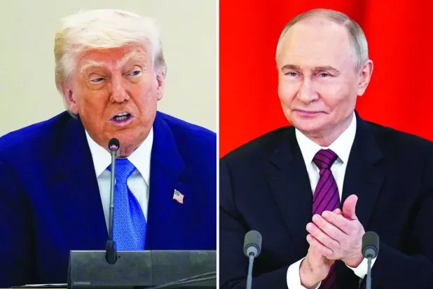 Rusya Devlet Başkanı Vladimir Putin ve ABD Başkanı Donald Trump'ın (AP)