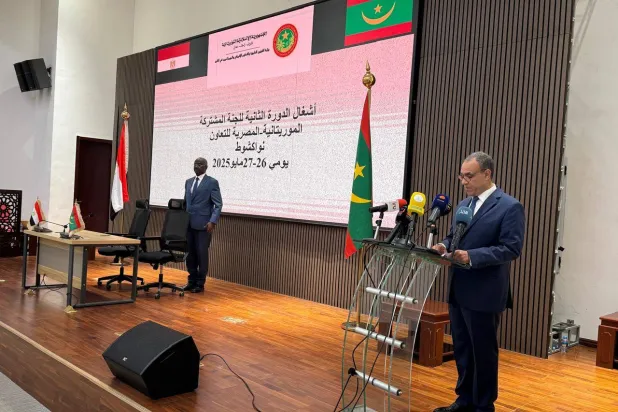 بدر عبد العاطي خلال «المنتدى الاقتصادي» بين رجال الأعمال في البلدين (الخارجية المصرية)