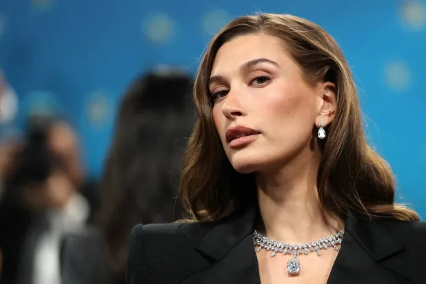 Hailey Bieber poses during the Met Gala, an annual fundraising gala held for the benefit of the Metropolitan Museum of Art's Costume Institute in New York City, New York, US, May 5, 2025. (Reuters)