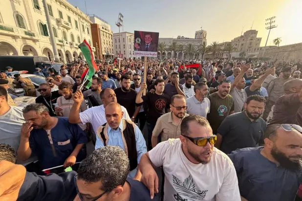 Demonstrations calling for Dbeibeh’s resignation (Reuters) 