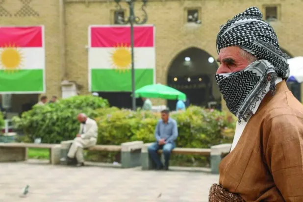 Kürdistan Bölgesi'nin başkenti Erbil'de meydandaki vatandaşlar (Arşiv- AFP)