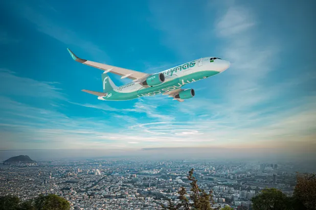 طائرة تابعة لشركة «ناس» السعودية (الشرق الأوسط)