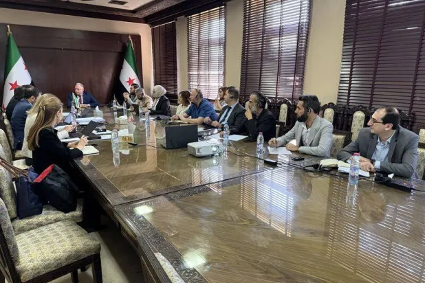 الاجتماع بين مسؤولين سوريين ووفد من البنك الدولي (لينكد إن)