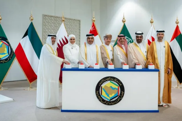 خلال حفل تدشين الحملة الإعلامية للسوق الخليجية المشتركة (الأمانة العامة لمجلس التعاون لدول الخليج العربية) 