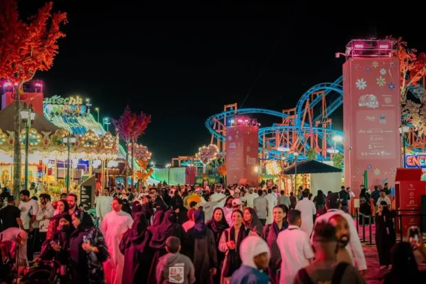 جانب من زوار فعاليات «موسم الرياض» (واس)