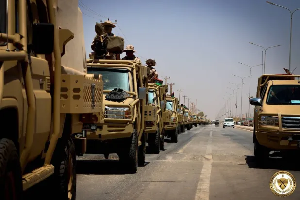 صورة وزّعتها القوات البرية التابعة لحفتر لإحدى دورياتها