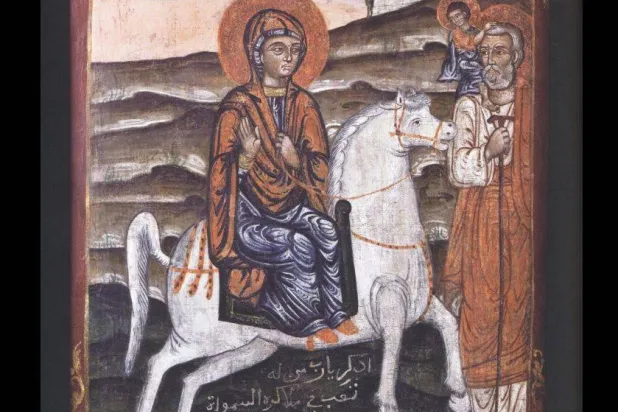 أيقونة من المتحف القبطي حول ذكرى دخول العائلة المقدسة مصر (وزارة السياحة والآثار)