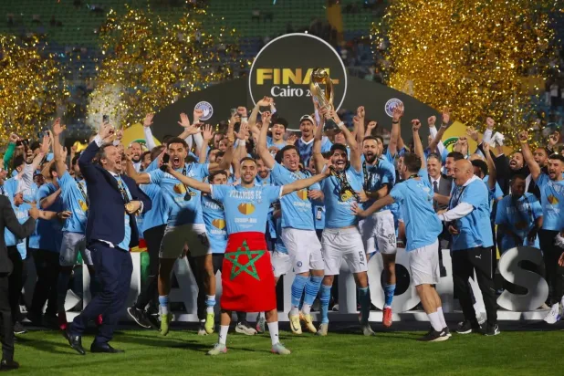 لحظة تتويج بيراميدز باللقب القاري (حساب النادي)