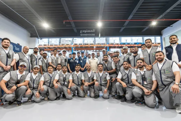 قادة منظومة الصحة في مستودع «نوبكو» بمشعر عرفات في إطار توحيد الجهود نحو موسم حج آمن (نوبكو)
