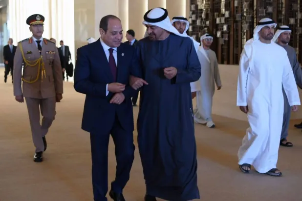 السيسي وبن زايد أكدا أهمية الوقف الفوري لإطلاق النار في قطاع غزة (الرئاسة المصرية)