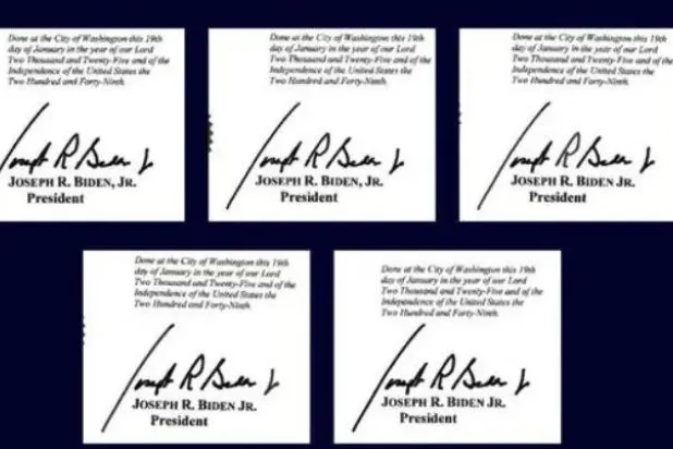 التوقيعات على 5 قرارات عفو صدرت قبل مغادرة جو بايدن منصبه (تلغراف)