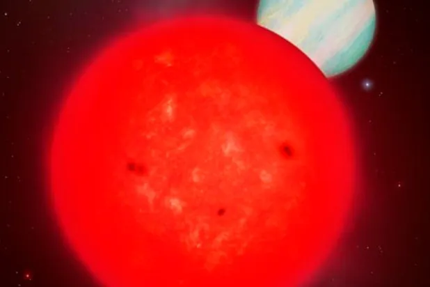 تصور فني للكوكب المكتشف يدور حول قزم أحمر (جامعة وارويك)