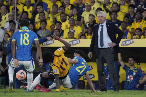 كارلو أنشيلوتي مدرب البرازيل (رويترز)