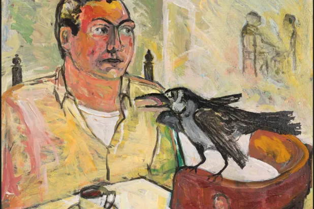 عمل للفنان عمر الفيومي ضمن المعرض (غاليري قرطبة)