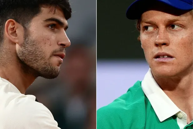 الإيطالي يانيك سينر سيواجه الإسباني كارلوس ألكاراس (أ.ف.ب)