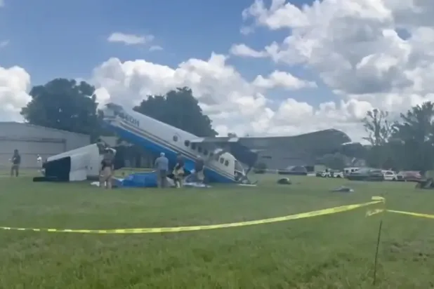 جانب من موقع تحطم الطائرة في ولاية تينيسي الأميركية (شرطة الولاية)