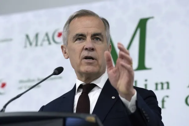 رئيس الوزراء الكندي مارك كارني يتحدث خلال فعالية في أوتاوا 6 يونيو 2025 (أ.ب)