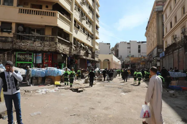 جانب من أعمال التطوير في العتبة (محافظة القاهرة)