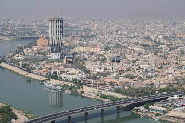 FILE PHOTO: An aerial view of Baghdad, Iraq, August 11, 2021. REUTERS/Thaier Al-Sudani/File Photo
