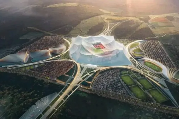 مشروع الملعب الكبير في بنسليمان (وكالة المغرب العربي للأنباء)