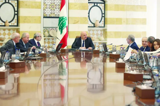الرئيس اللبناني جوزيف عون مترئساً جلسة الحكومة (رئاسة الجمهورية)