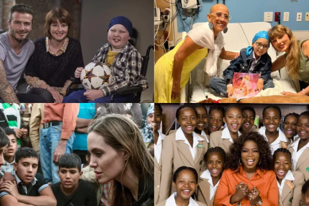 في فن فعل الخير... تايلور سويفت في مستشفيات الأطفال وأنجلينا جولي في خيام اللاجئين