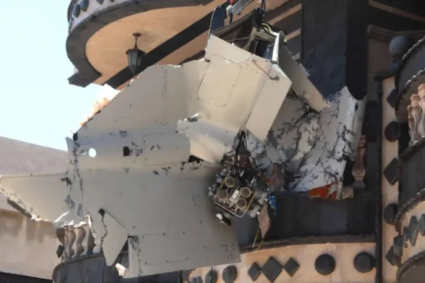A house in rural Daraa is damaged by debris from Israeli-Iranian crossfire. (SANA) 