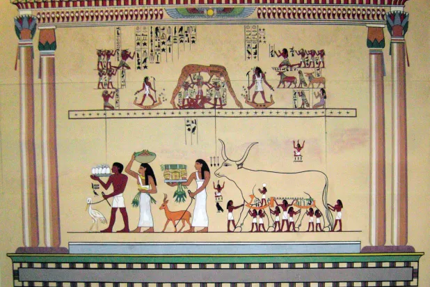 لوحة البقرة الفلكية بالمتحف الزراعي المصري (المتحف الزراعي المصري)