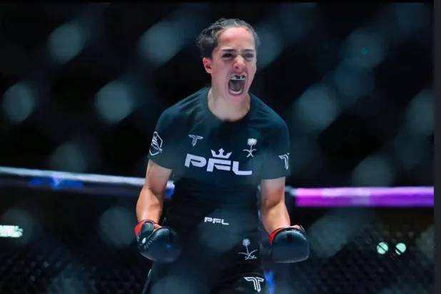 هتان السيف قالت إنها مستعدة لأي خصم في قفص القتال (الشرق الأوسط)